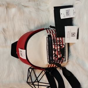 Coach. NWT. Mickey Mouse Mini Backpack with Coach Card/Coin Pouch.